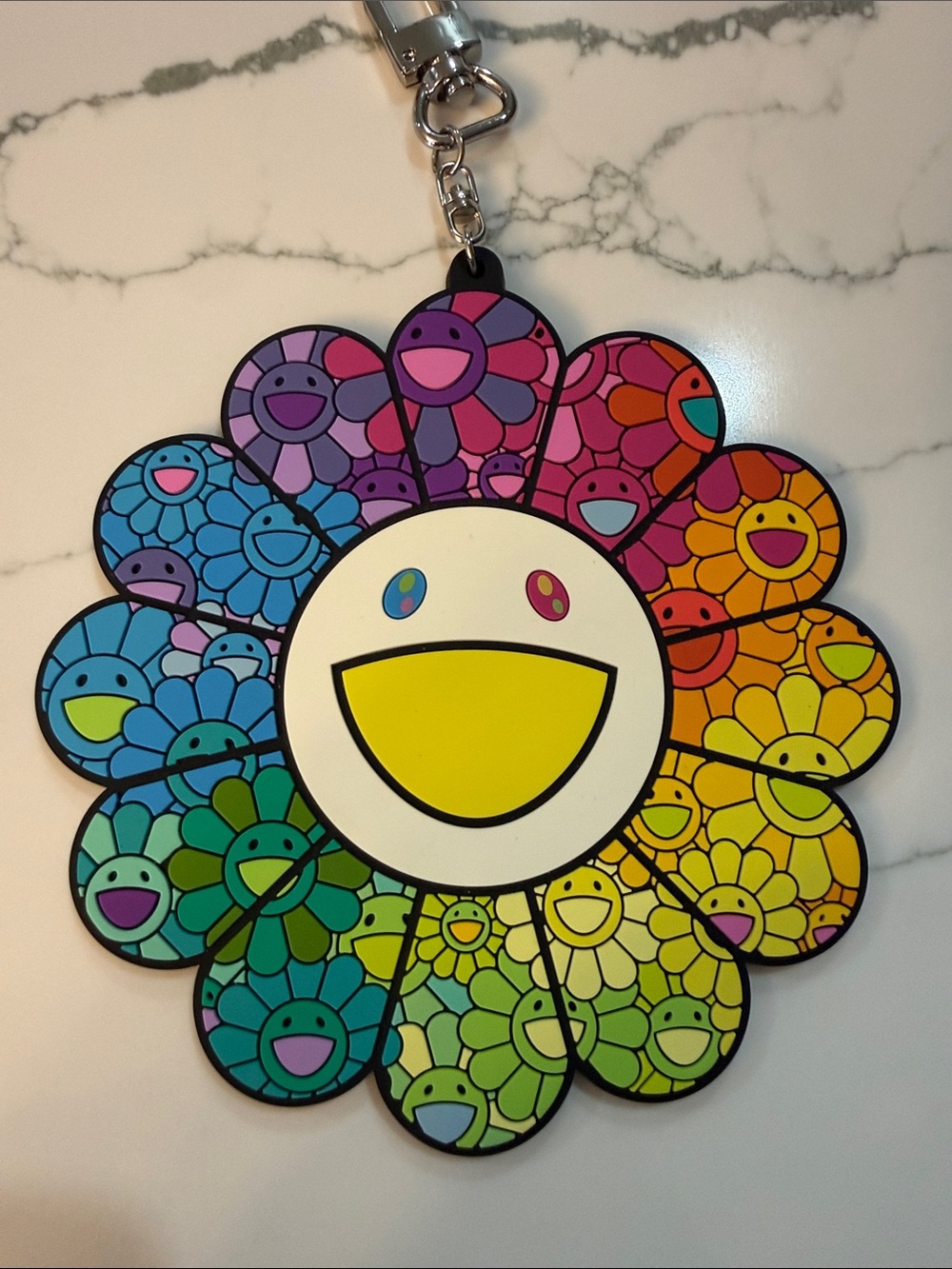 Takashi Murakami KaiKai KiKi XL Rubber  Flower Bag Charm